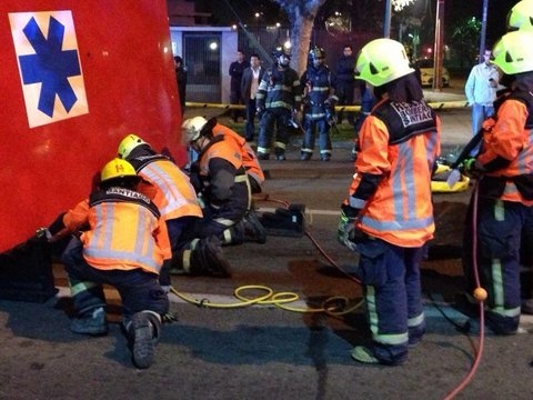 Bomberos accidente S-1